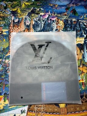 Louis Vuitton Gray and Black Monogram Beanie